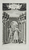 KG 12032
<br/>
Theaterscène: La Princesse De Carizme.
<br/>
<em>Picart, Bernard (1673-1733) - attr.</em>